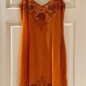 One of a kind cocktail dress. Beaded and beautiful!